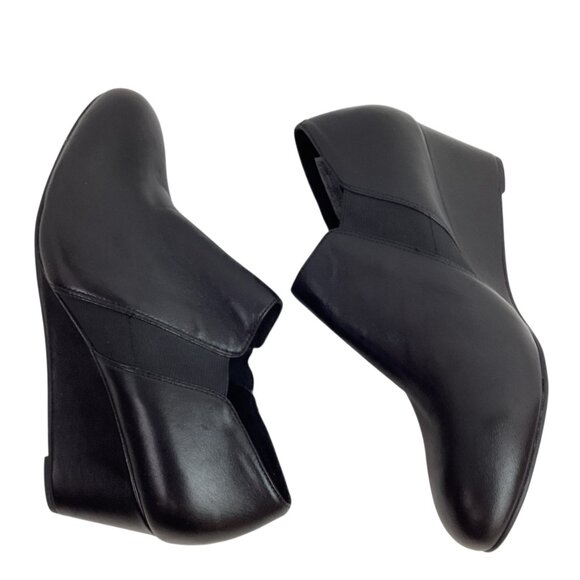 Vionic Stanton Wedge Pump Womens 9 Leather Booties Black - Picture 5 of 11